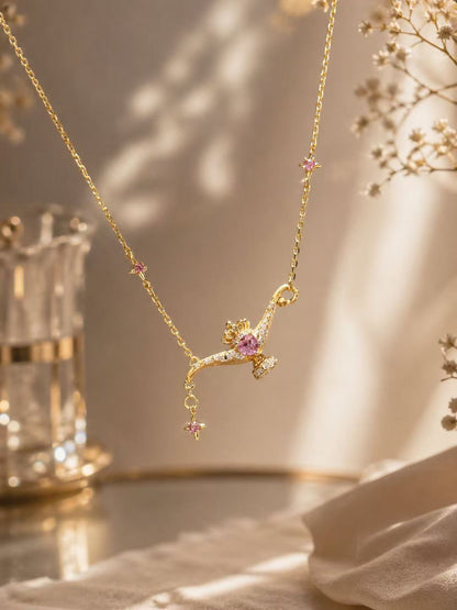 Pink Magic Lamp Pendant Necklace