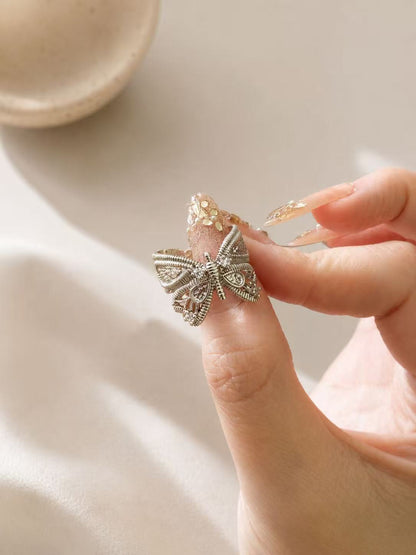Vintage Butterfly Adjustable Ring