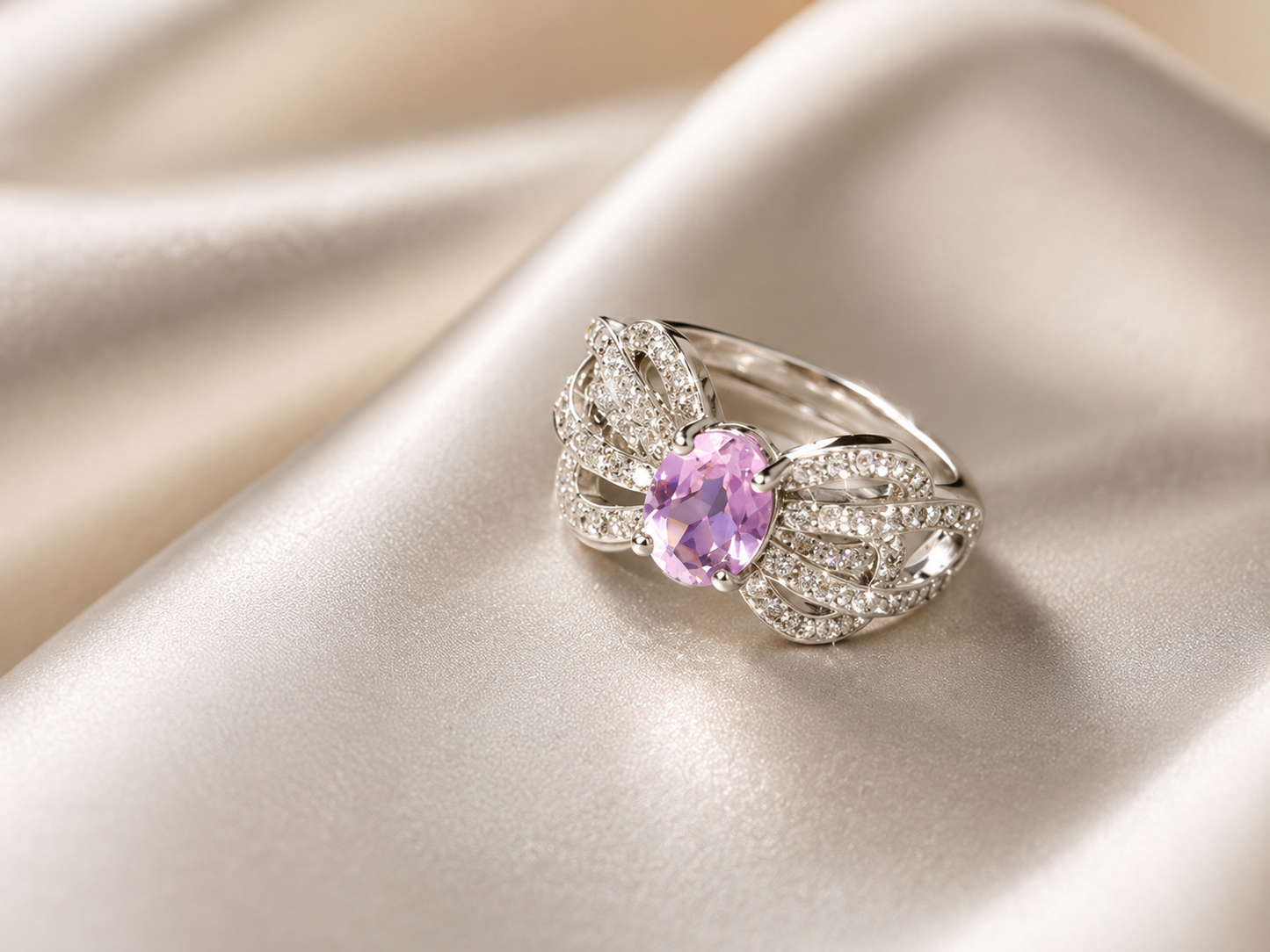 Vintage Amethyst Bow Ring
