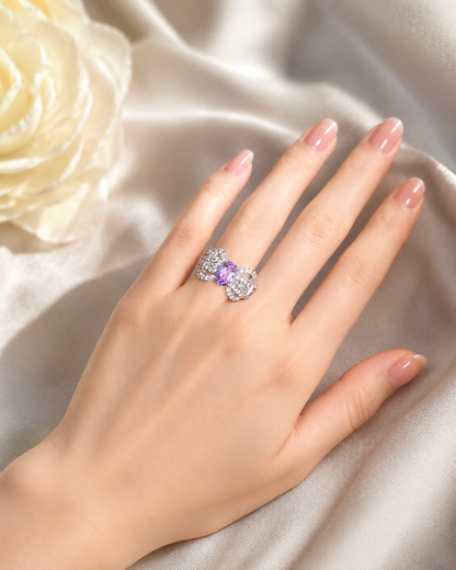 Vintage Amethyst Bow Ring