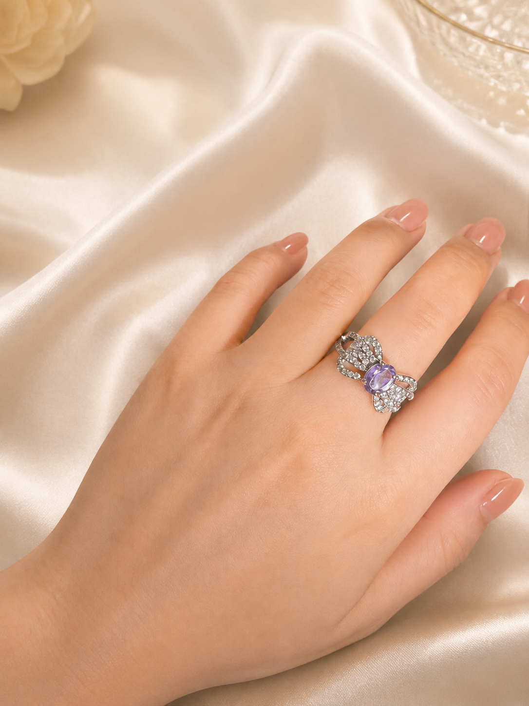 Vintage Amethyst Bow Ring