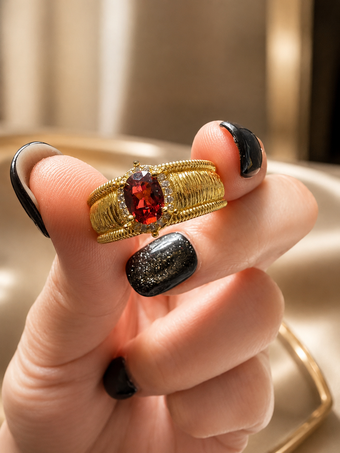Garnet Royale Ring