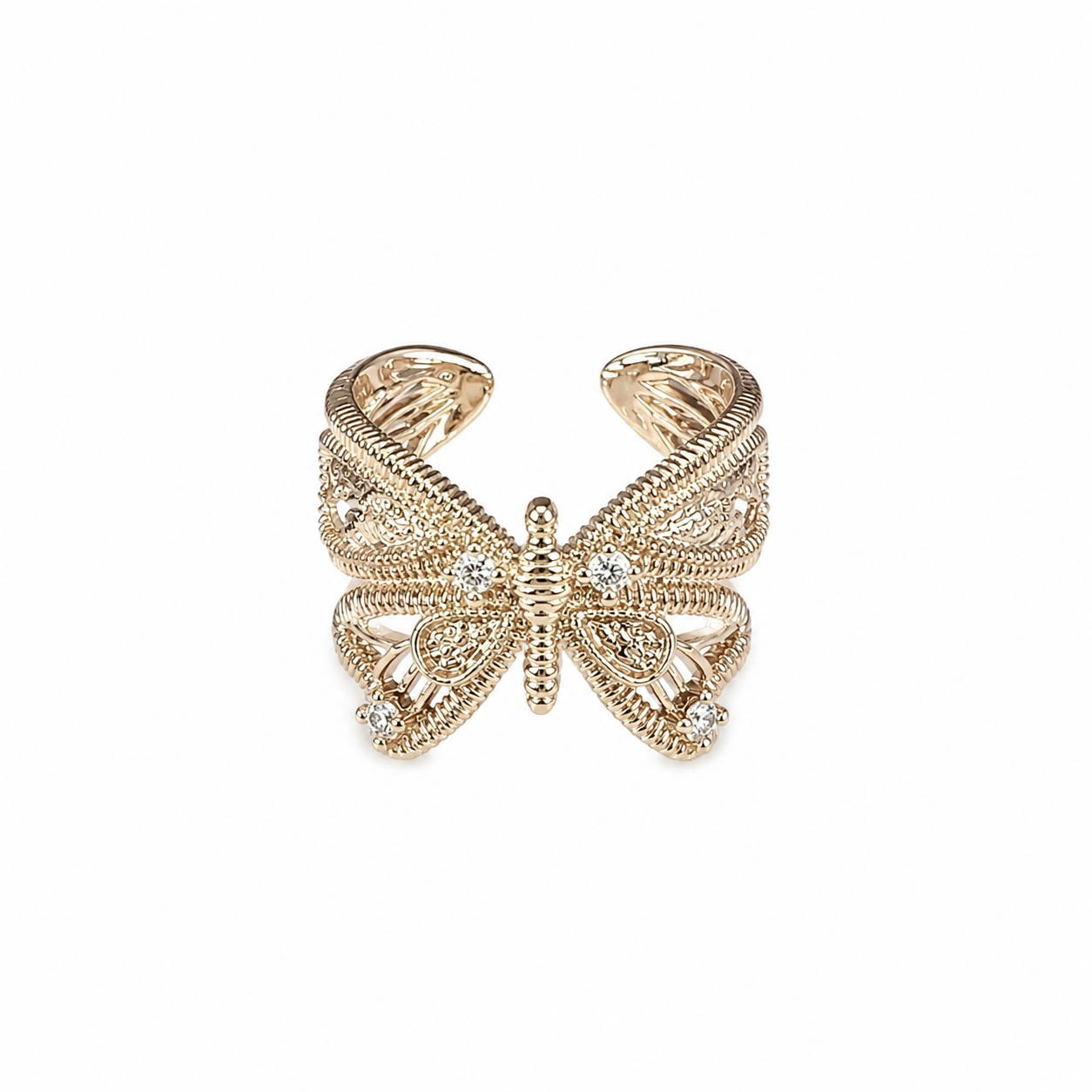Vintage Butterfly Adjustable Ring